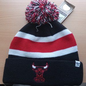 NEW Chicago Bulls NBA 47 Brand Pom Adult Beanie Hat
